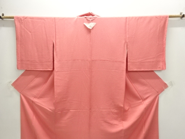  未使用品　織柄一つ紋色無地着物